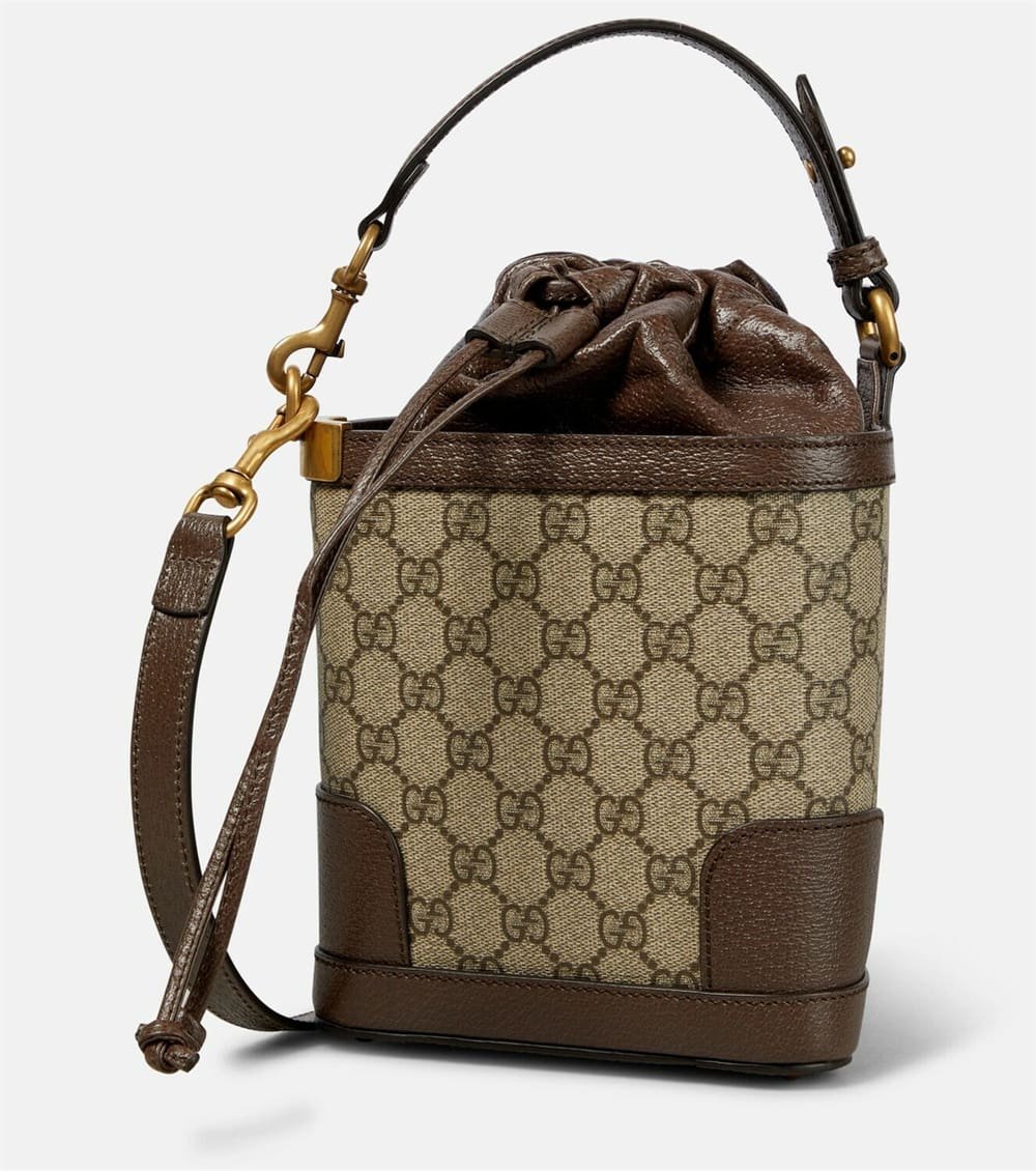 Gvc*1 Ophidia GG Small canvas bucket bag