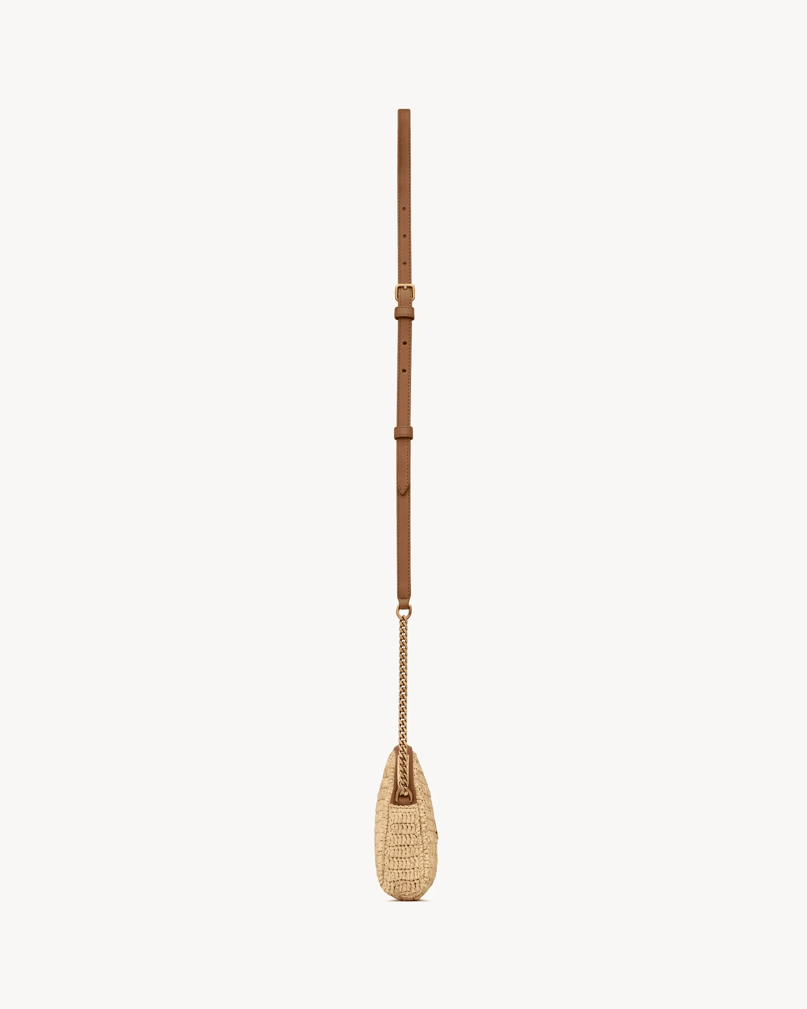 Sa1nt Lau*nt gaby zipped pouch in raffia