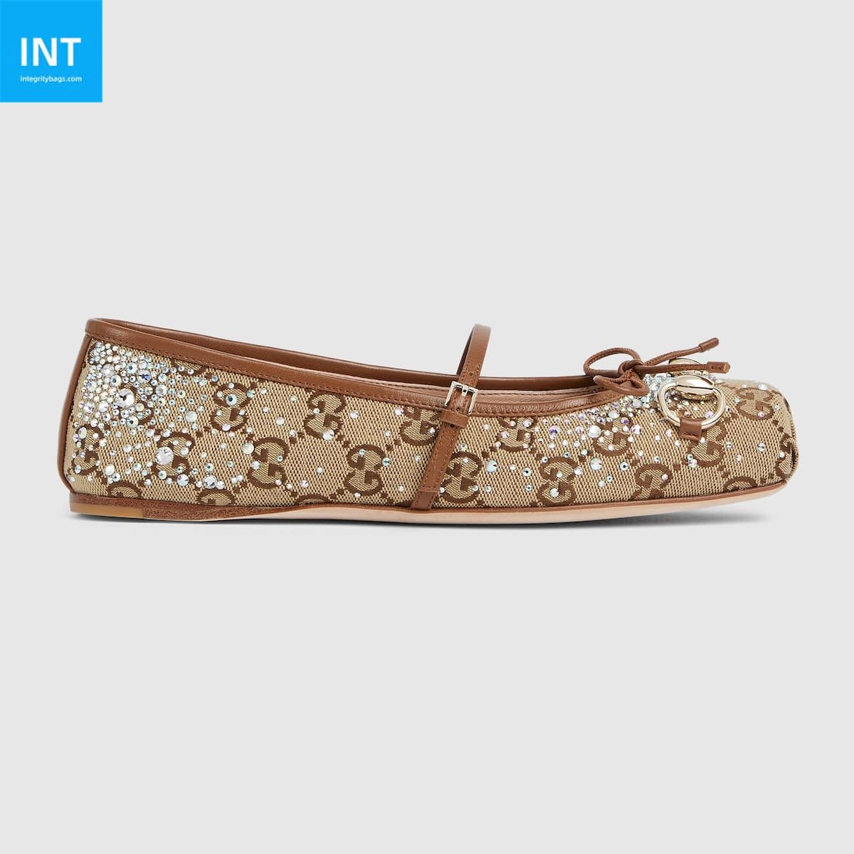 Women’s GG crystal Gvc*1 Horsebit ballet flat