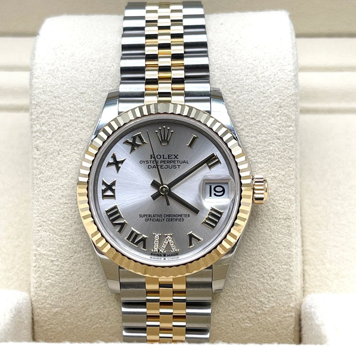 R01ex Datejust 31 278273 ‘Ladies’ Yellow Gold Stainless Steel Silver Dial