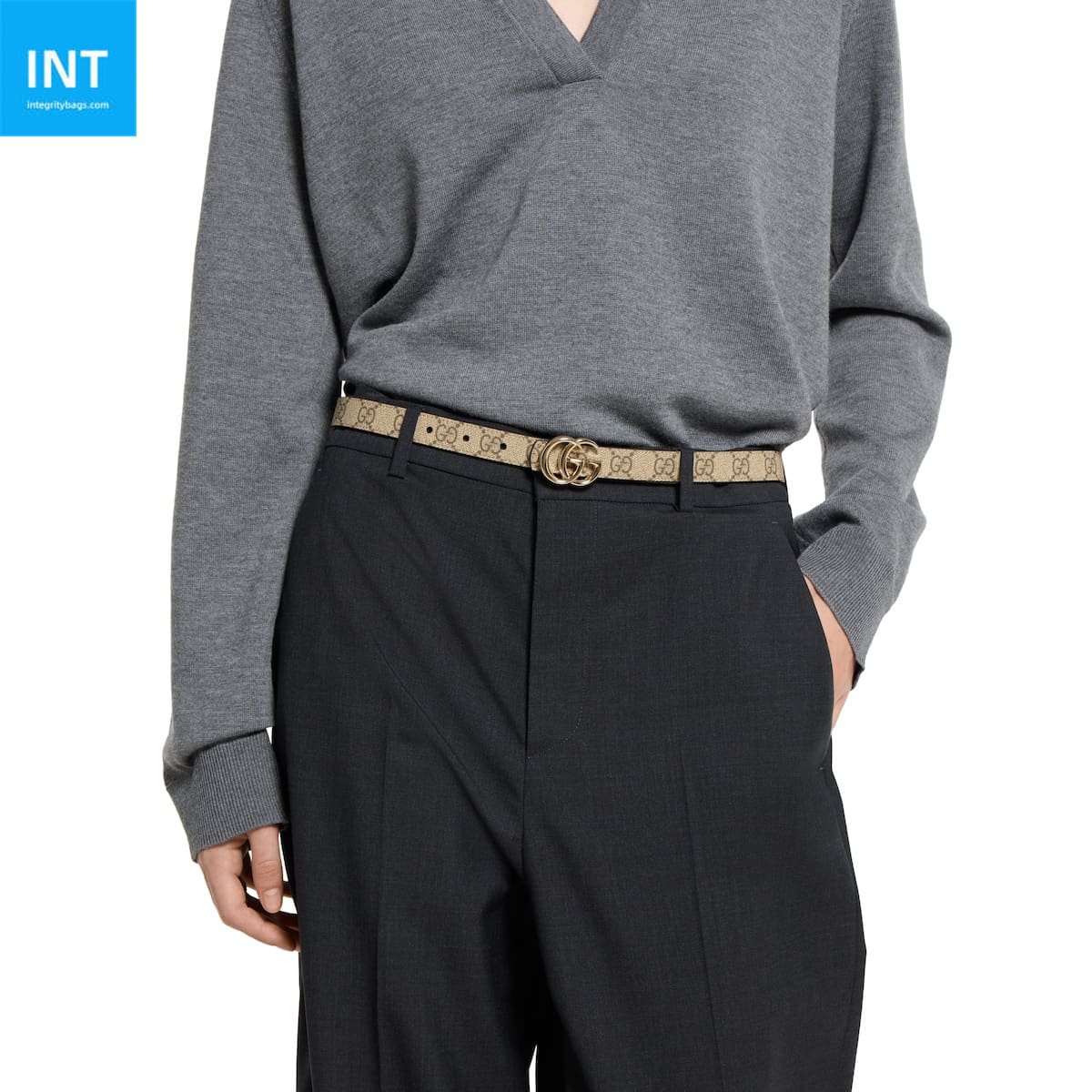 Gvc*1 Reversible GG Marmont thin belt