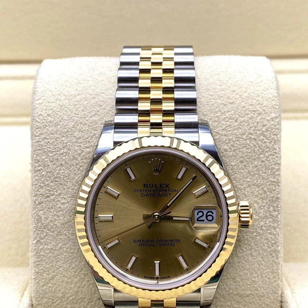R01ex Datejust 31 278273 ‘Ladies’ Yellow Gold Stainless Steel Champagne Dial