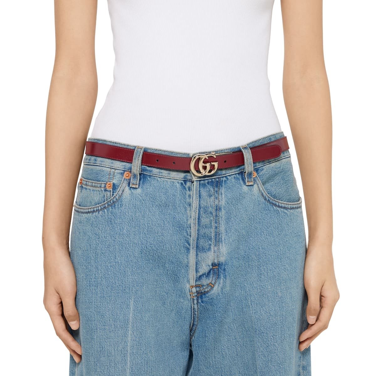 Gvc*1 Reversible GG Marmont thin belt
