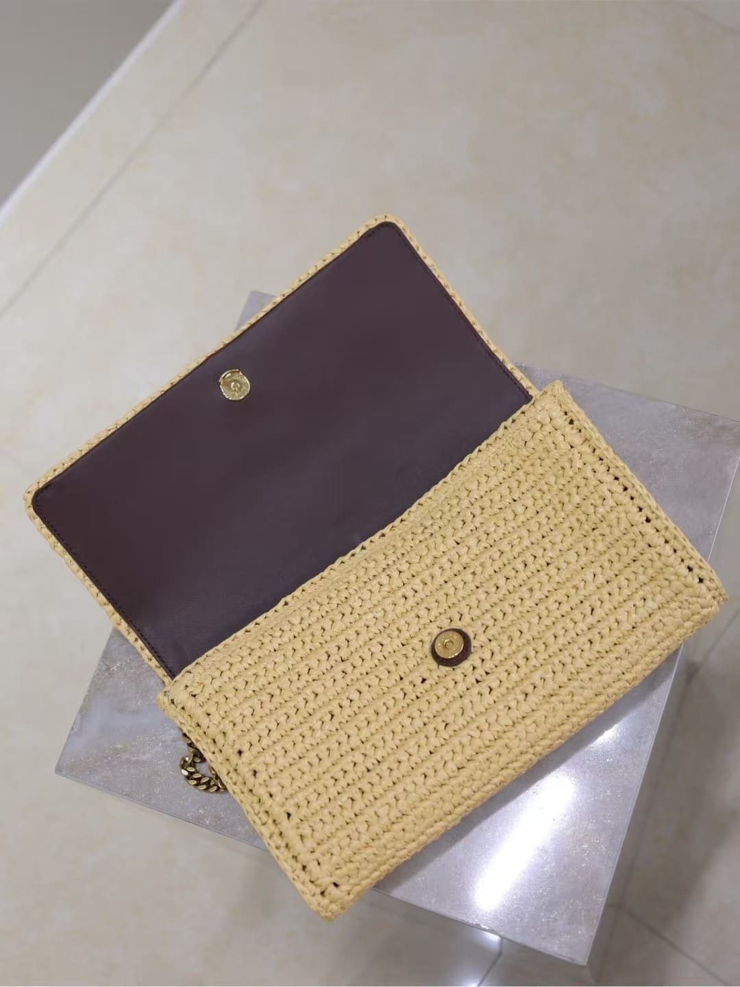 Sa1nt Lau*nt kate 99 tassel in raffia