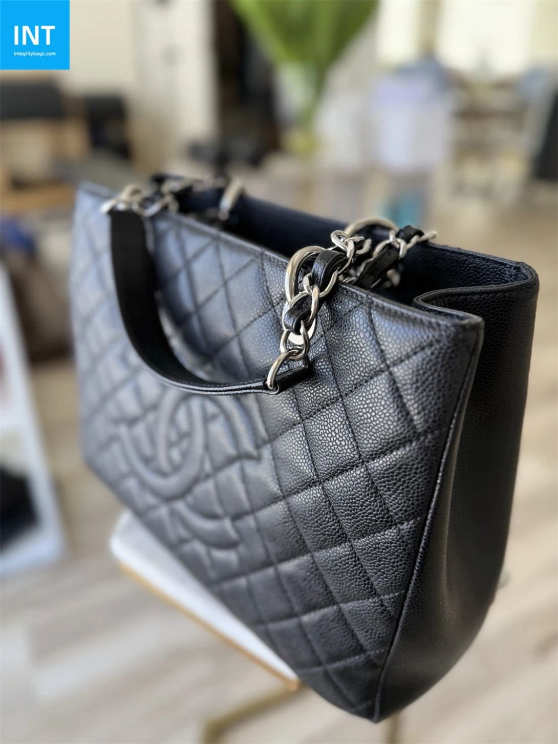 Ch**el Grand Shopping Tote Black Caviar Leather