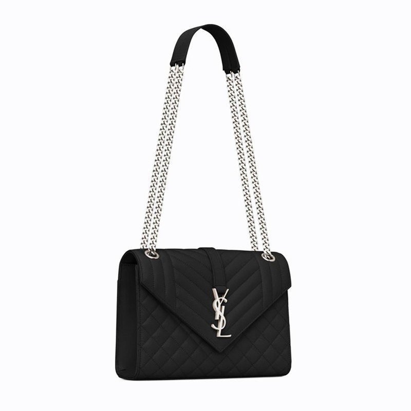 Sa1nt Lau*nt Envelope Medium Bag In Mix Matelasse Grain De Poud