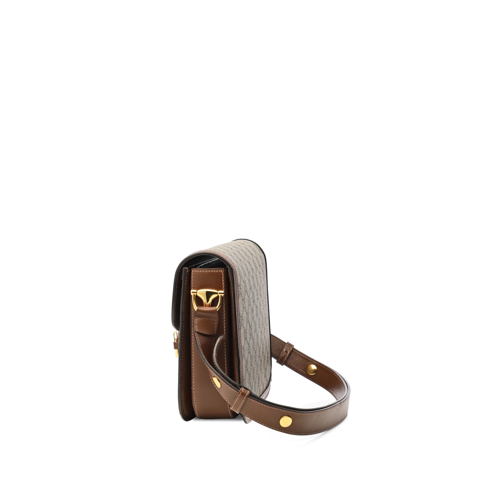 Gvc*1 – Women’s Horsebit 1955 Shoulder Bag – (Beige/Ebony)