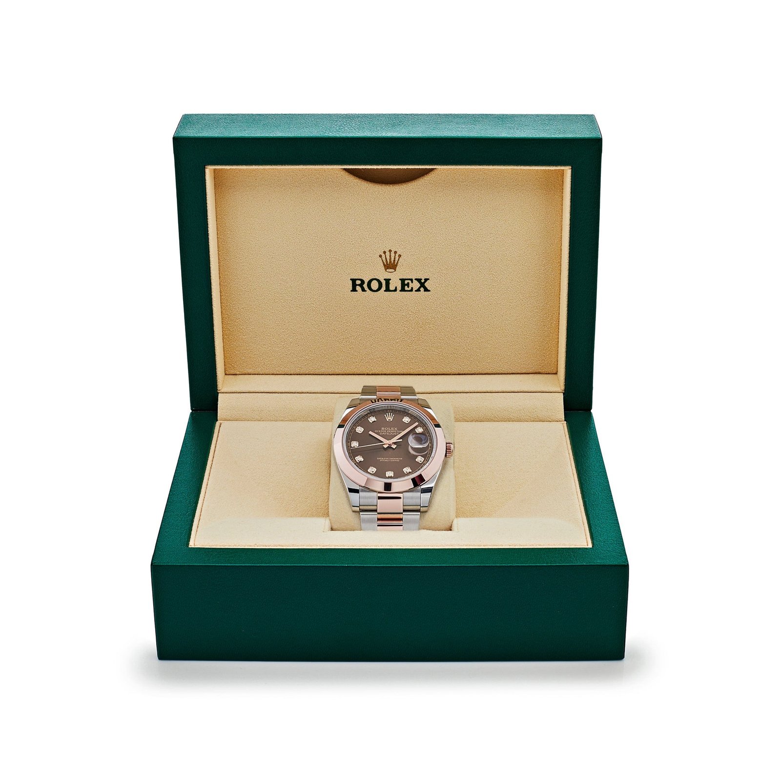 R01ex Datejust 41 126301 Rose Gold Stainless Steel Chocolate D1am0nd Dial (2023)