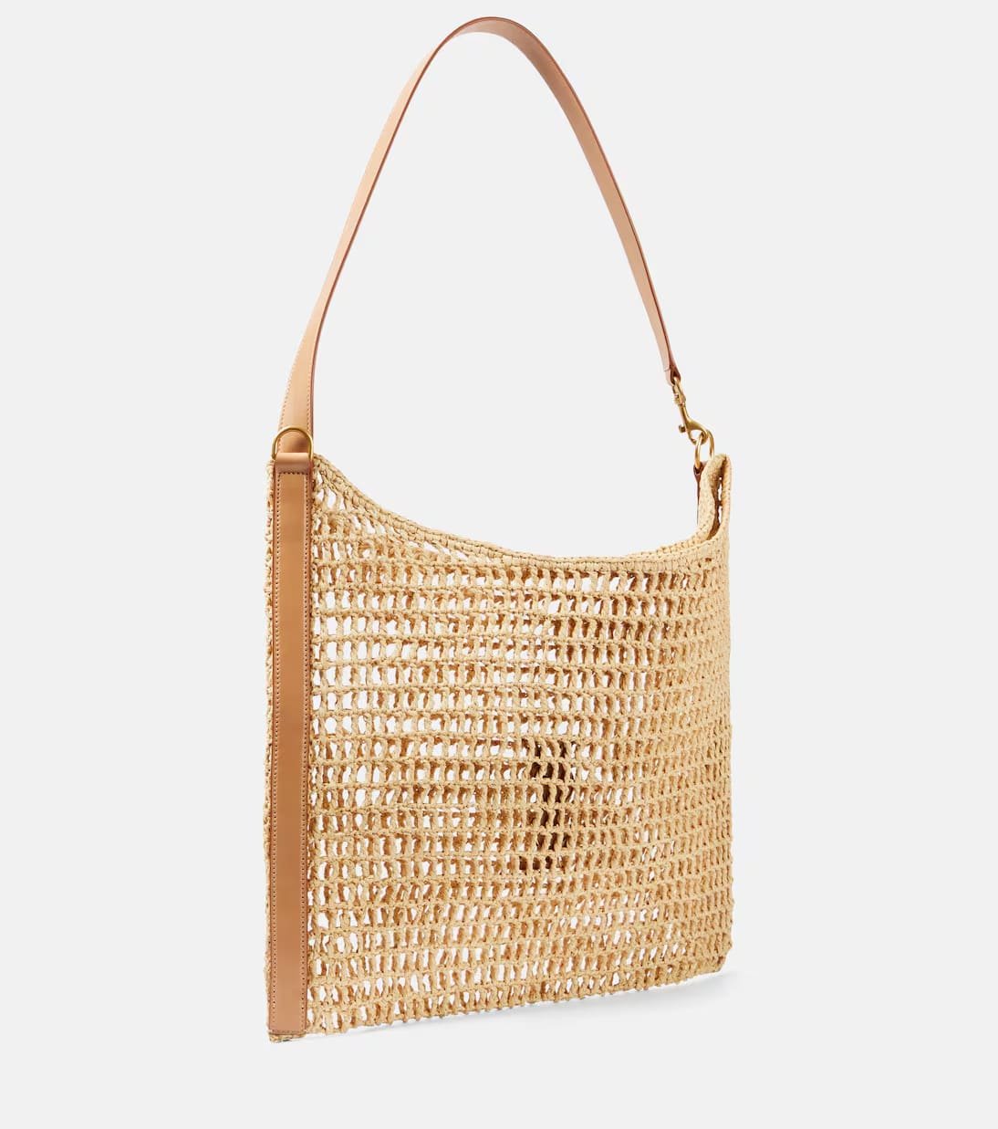 Sa1nt Lau*nt Oxalis crochet raffia shoulder bag