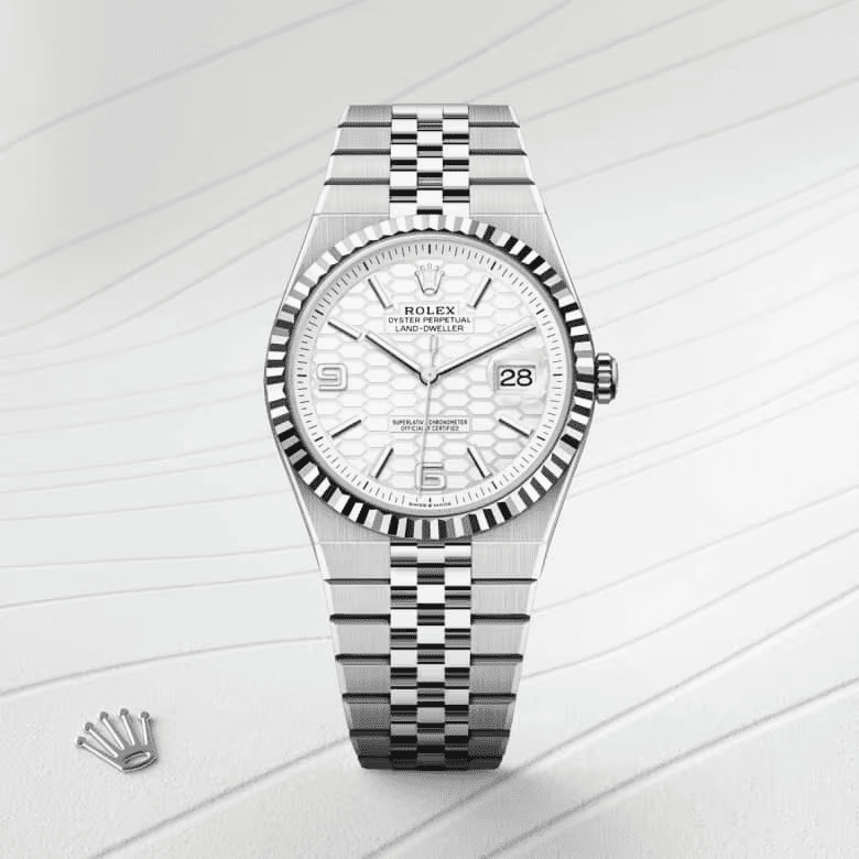 R01ex Land-Dweller Oyster, 40 mm, Oystersteel and white gold M127334