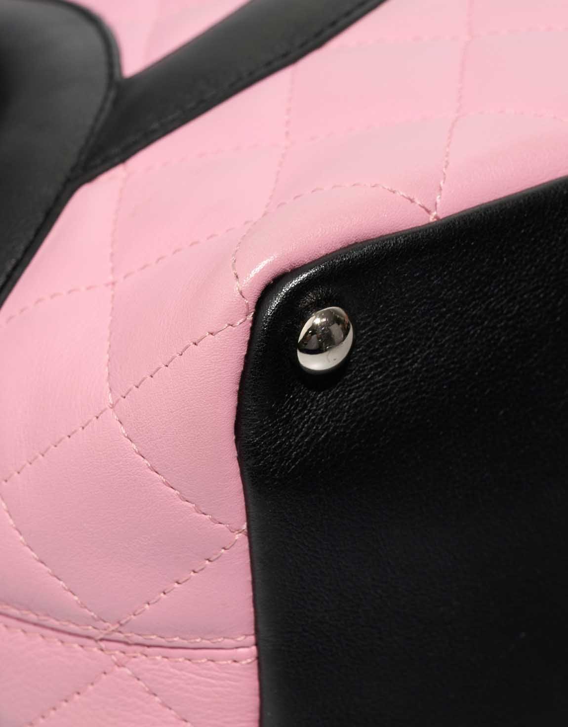 Ch**el Cambon Tote Bag Small Lamb Pink / Black