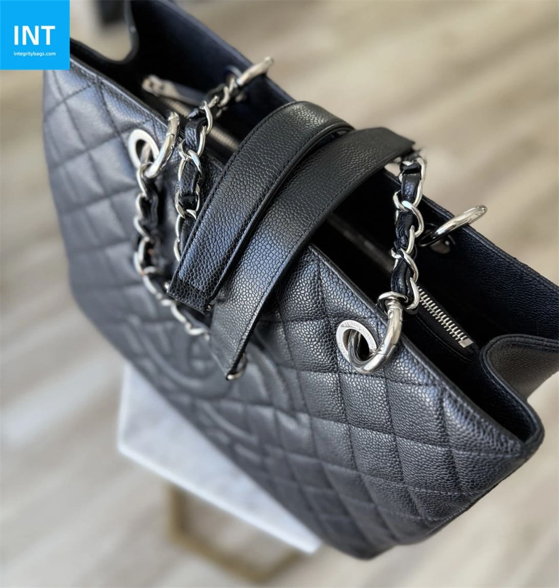 Ch**el Grand Shopping Tote Black Caviar Leather