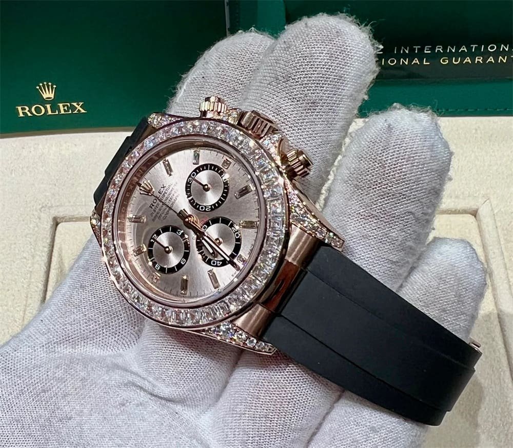 R01ex Daytona 126535TBR Rose Gold Sundust D1am0nd Dial D1am0nd Bezel