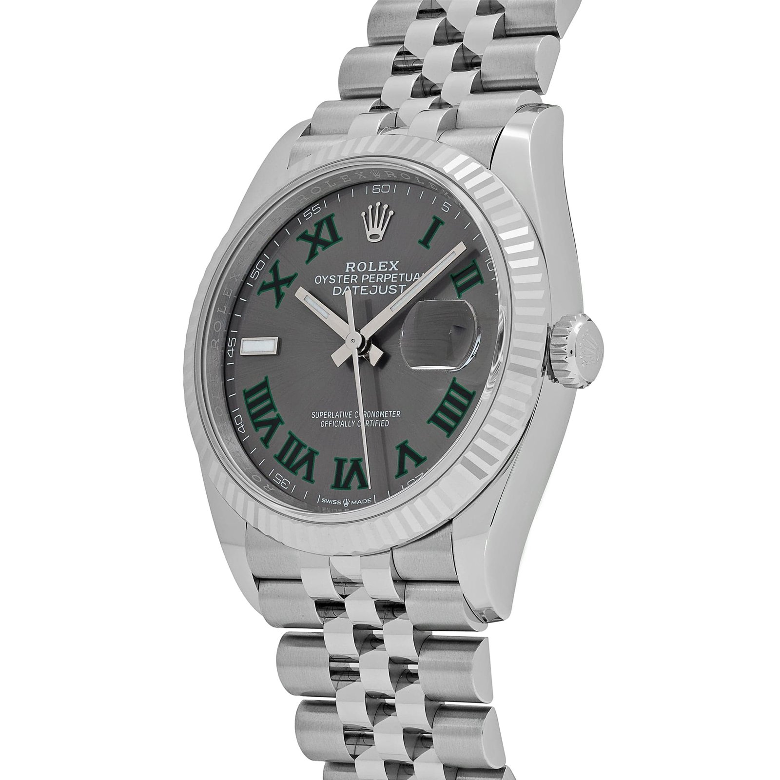 R01ex Datejust 36 126234 Stainless Steel Slate ‘Wimbledon’ Dial Jubilee (2025)
