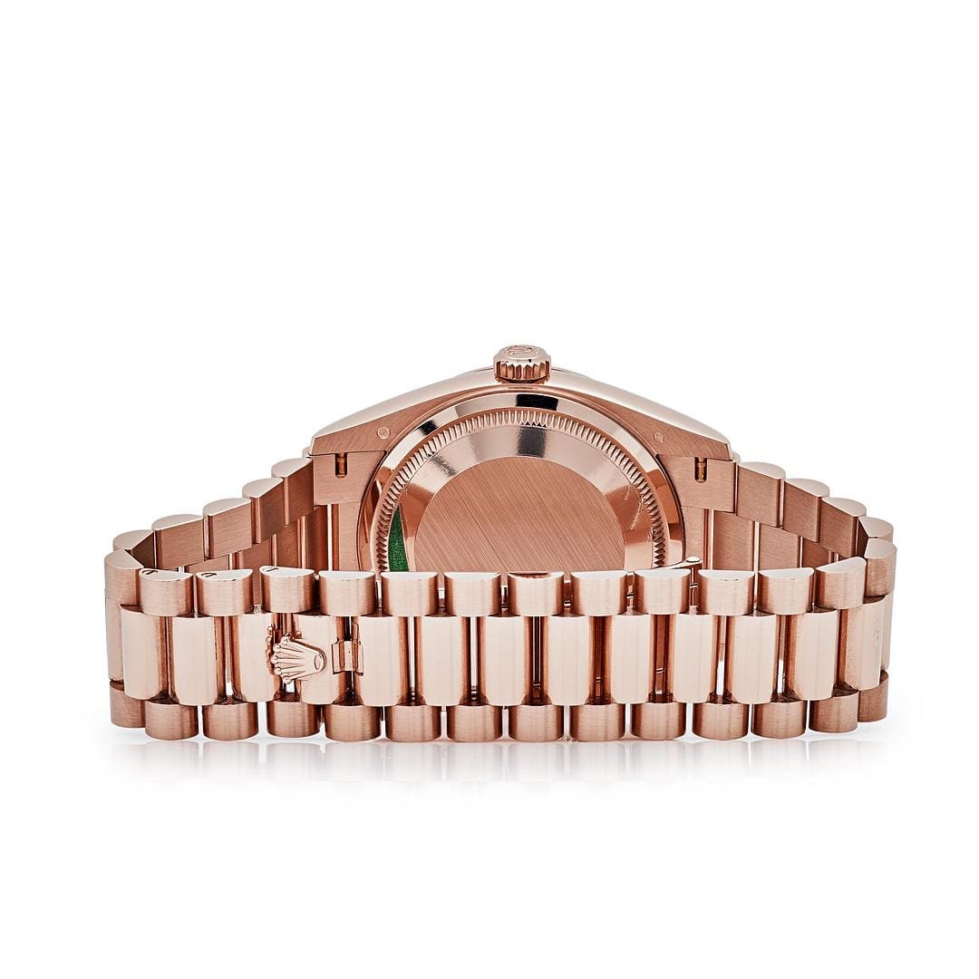 R01ex Day-Date 36 128235 Rose Gold Mother of Pearl D1am0nd Dial