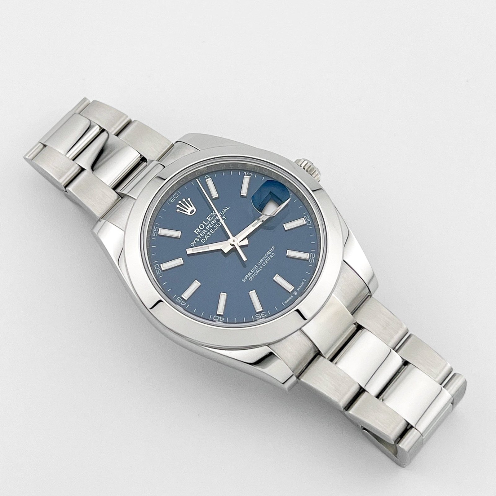 R01ex Datejust 41 126300 Stainless Steel Blue Dial Oyster