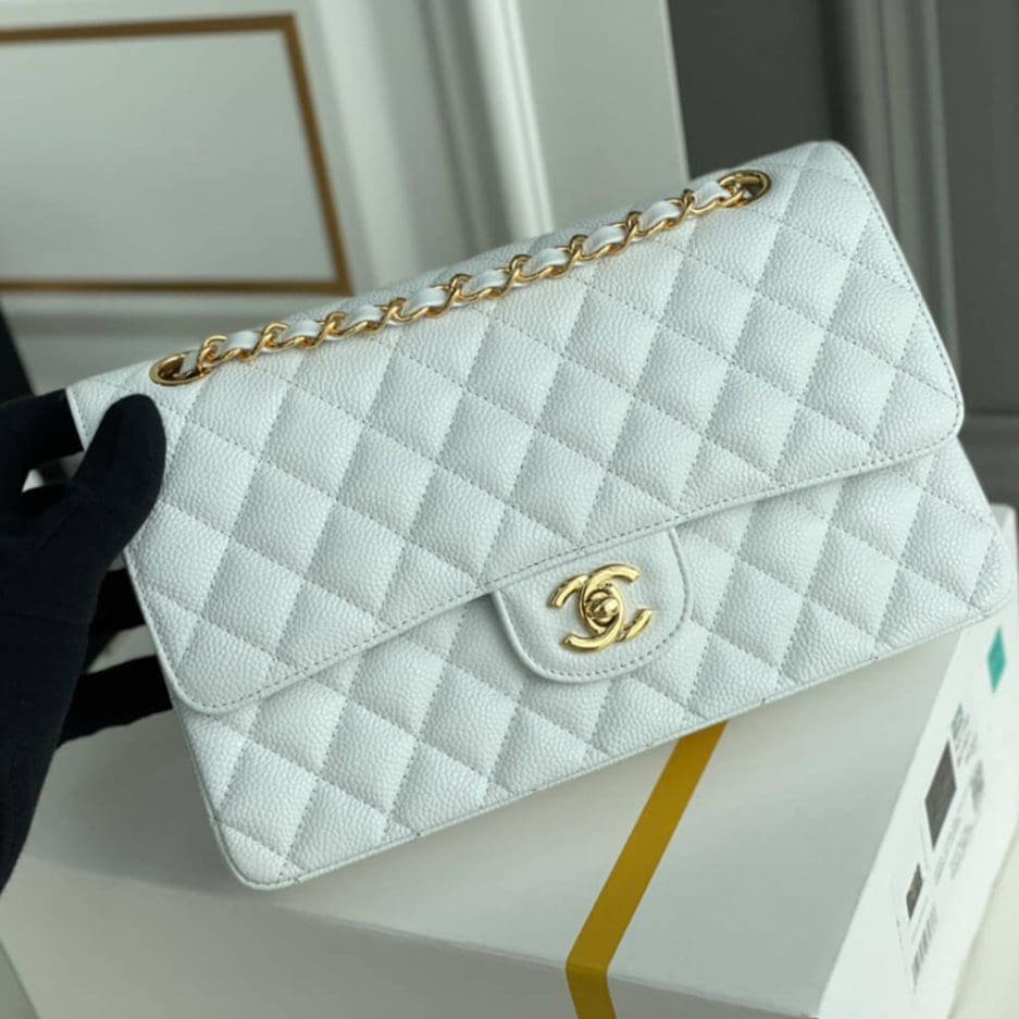 Ch**el Classic Flap Handbag GOLD METAL