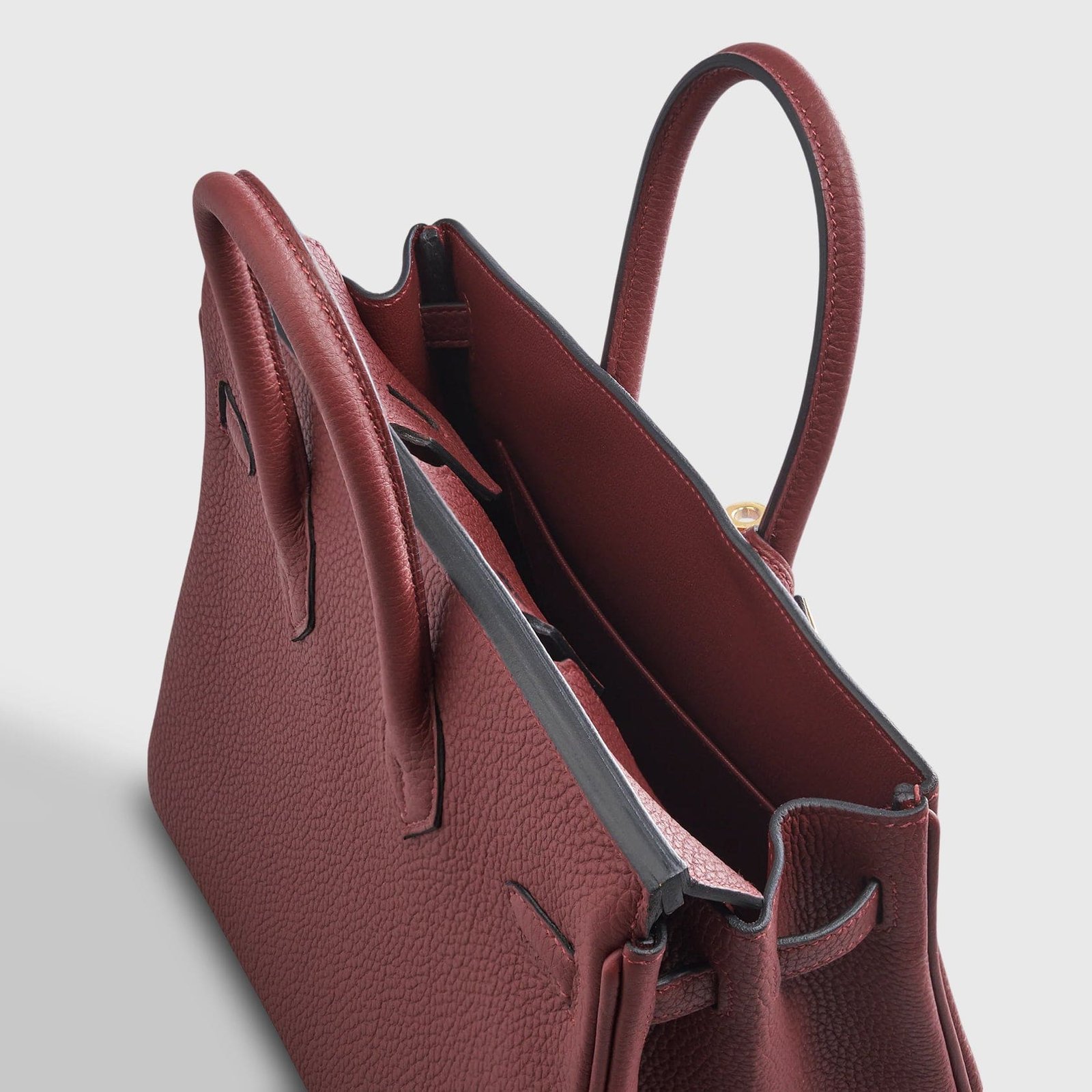 H**me5 Birkin 25 Togo Rouge Sellier Retourne Gold Hardware