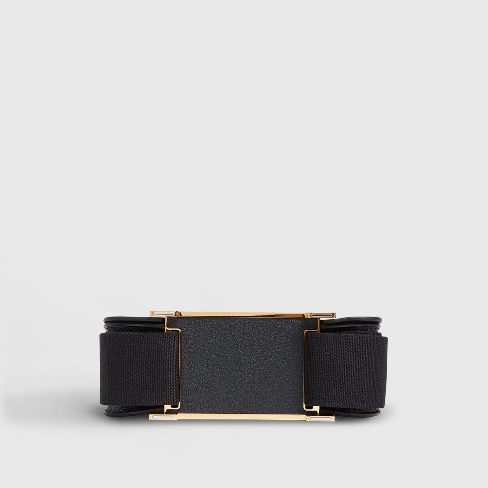 H**me5 Geta Bag Chevre Black Gold Hardware