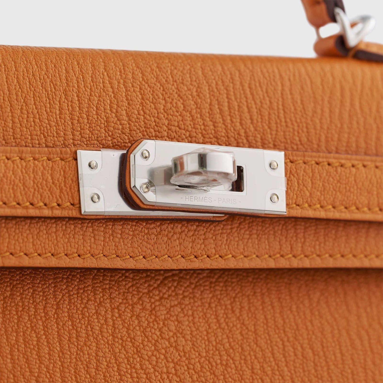 H**me5 Kelly Mini Chevre Apricot/Cuivre Sellier Palladium Hardware