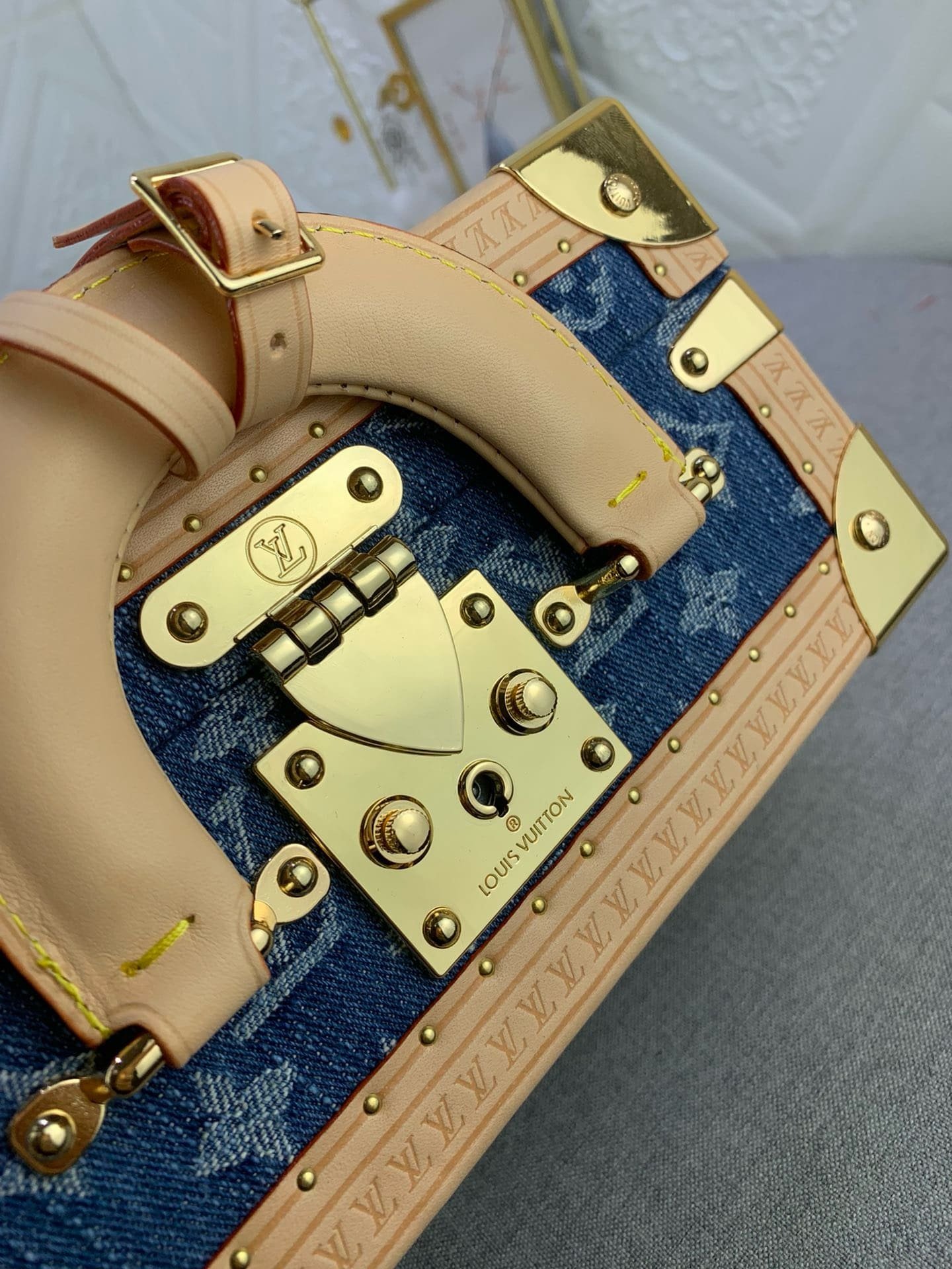 L0vis Vvtt0n M24161 Petite Valise Denim Bleu