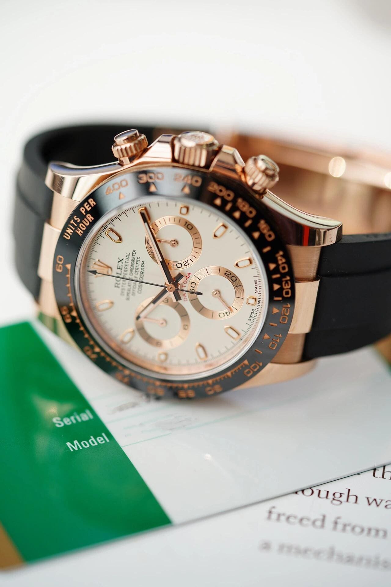 R01ex Daytona 116515LN Rose Gold Ivory Dial
