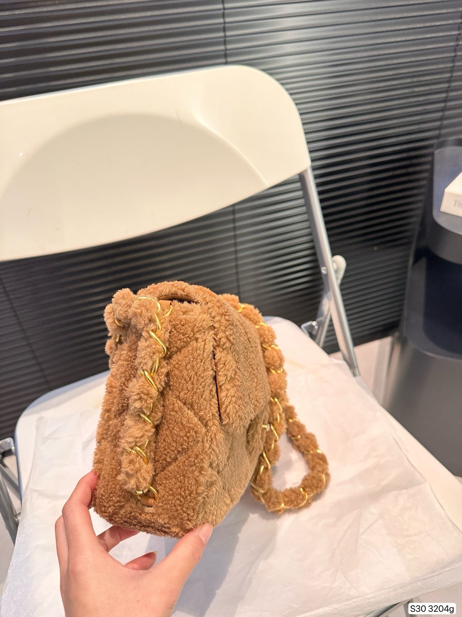 Ch**el CF lambswool bag