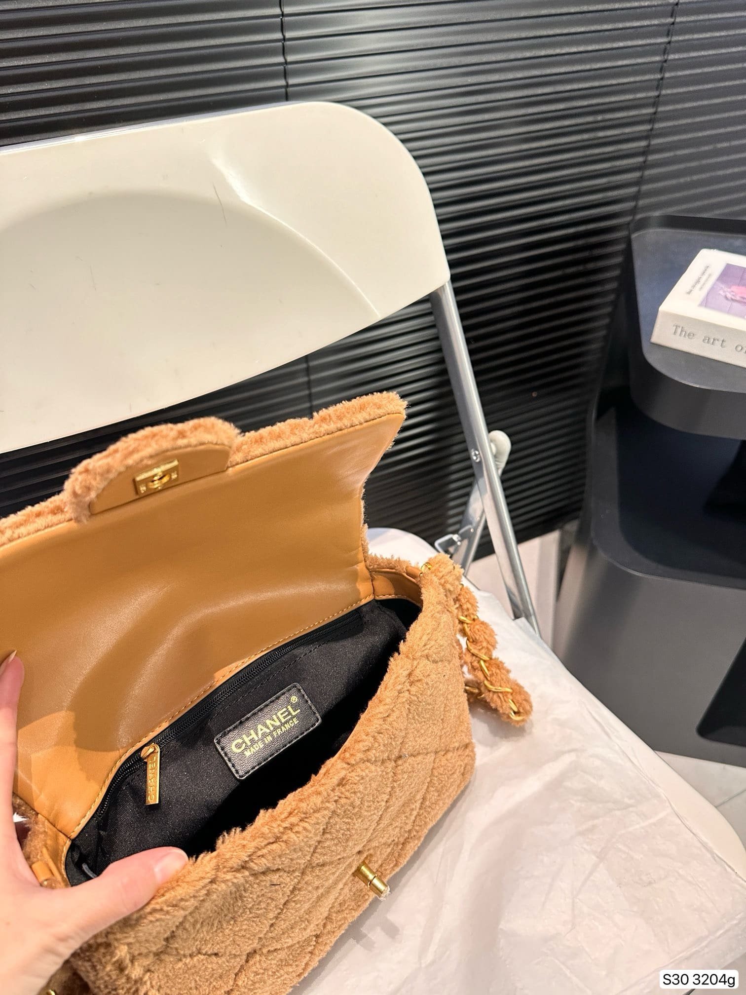 Ch**el CF lambswool bag
