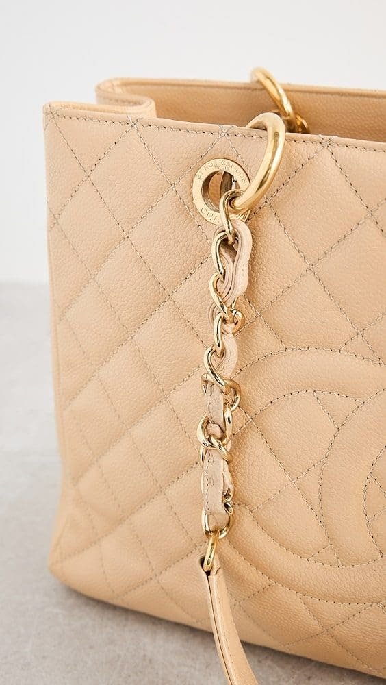 Ch**el Grand Shopping Tote Caviar