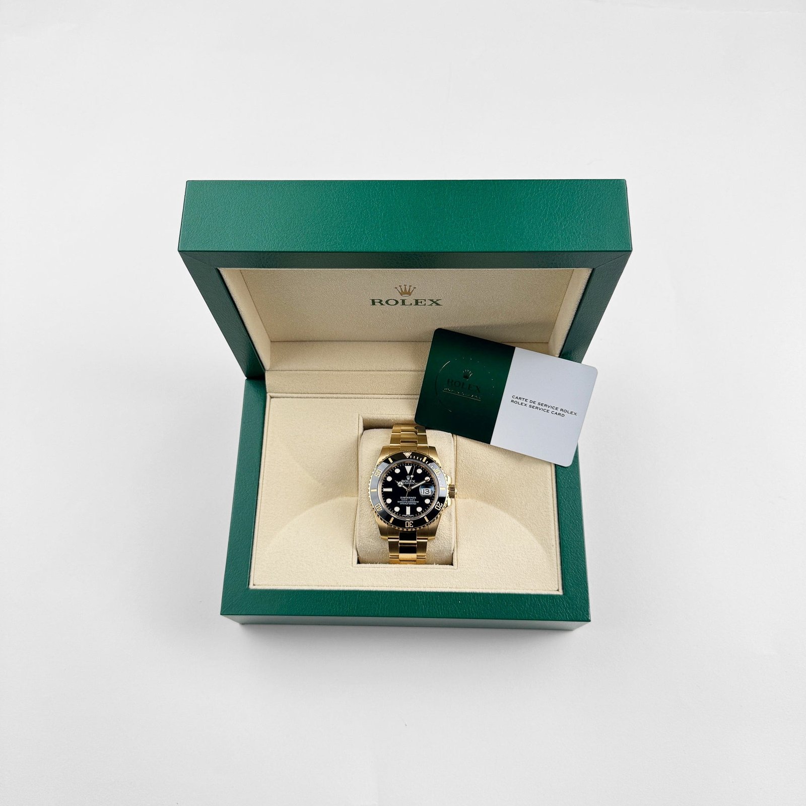 R01ex Submariner Date 116618LN Yellow Gold Black Dial (2015)