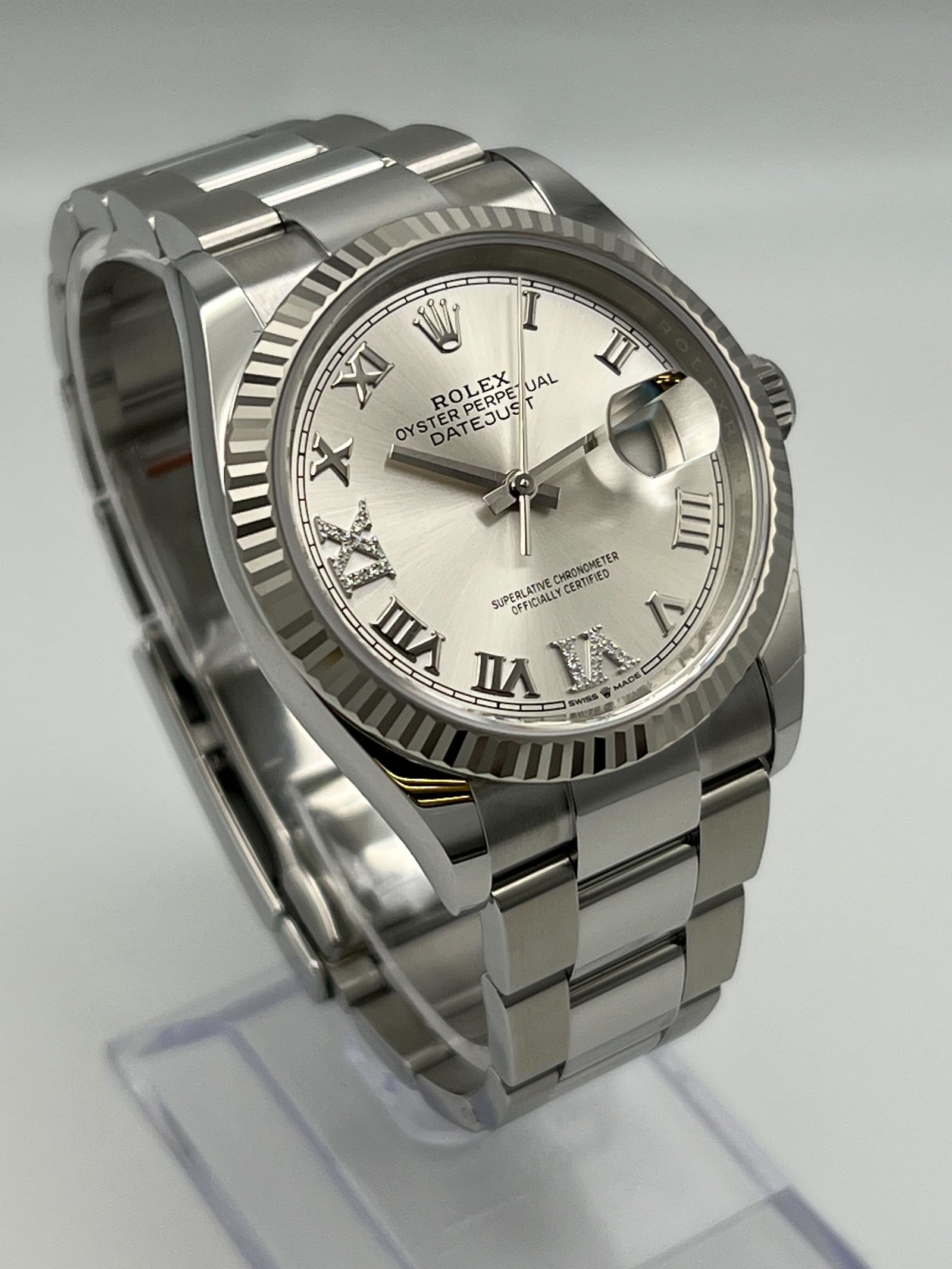 R01ex Datejust 36 126234 Stainless Steel Silver Dial Oyster