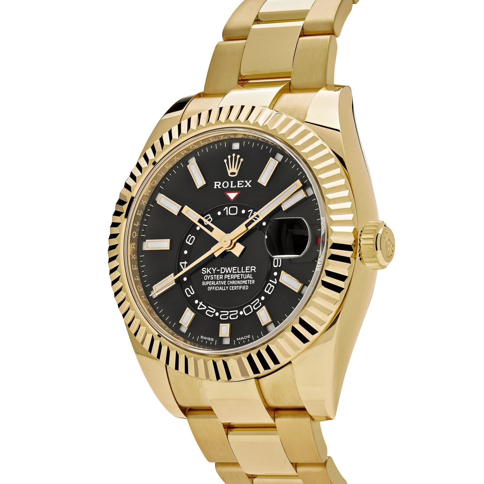 R01ex Sky-Dweller 336938 Yellow Gold Black Dial