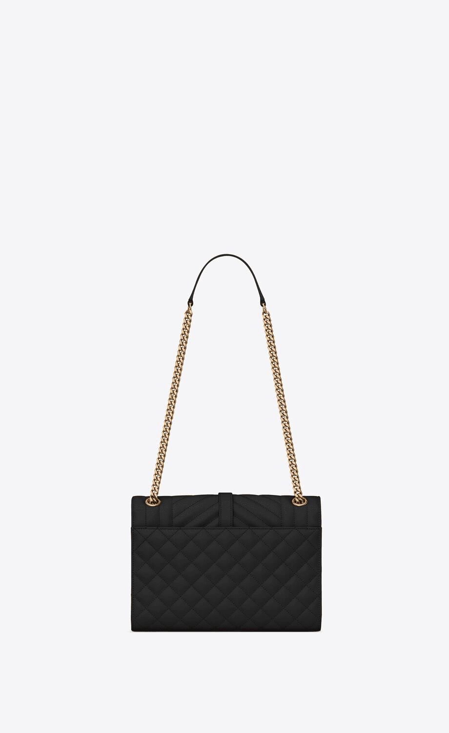 Sa1nt Lau*nt ENVELOPE MEDIUM IN QUILTED GRAIN DE POUDRE EMBOSSED LEATHER