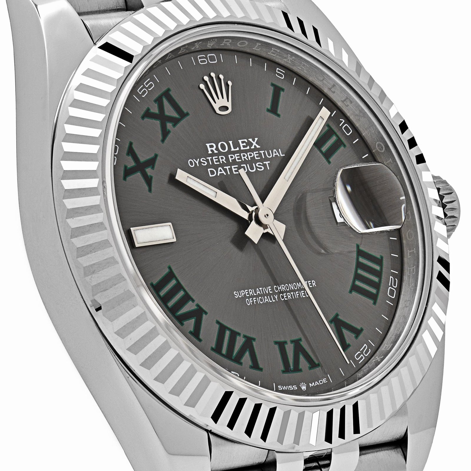 R01ex Datejust 41 126334 ‘Wimbledon’ Stainless Steel Slate Dial Jubilee (2025)