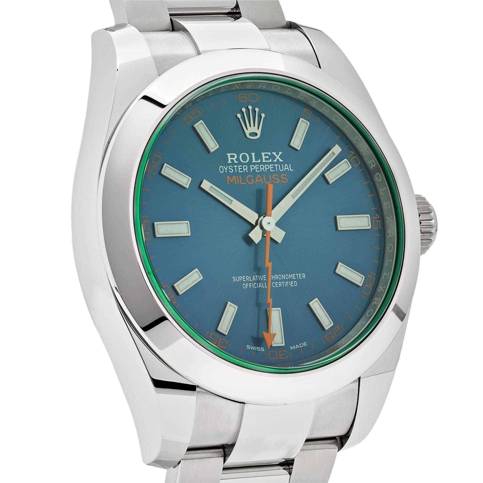 R01ex Milgauss 116400GV Stainless Steel Blue Dial (2021)
