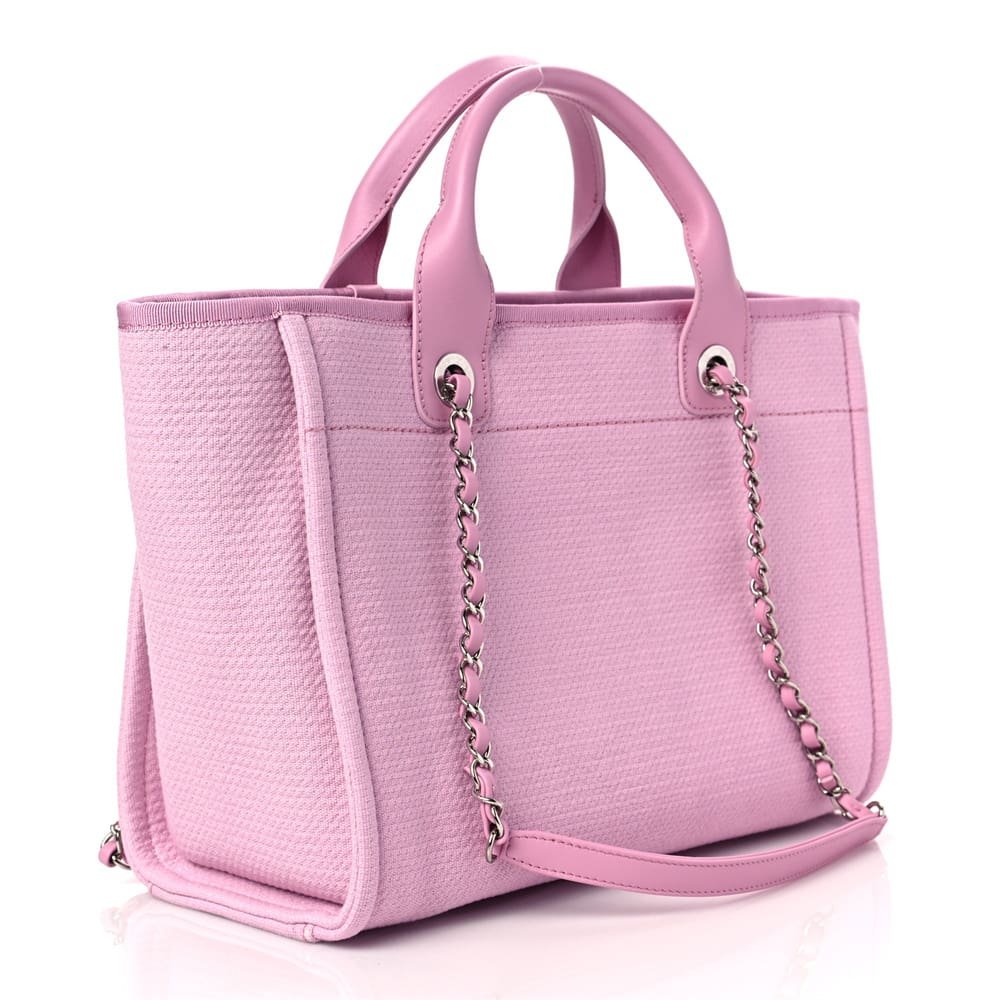 Ch**el Mixed Fibers Deauville Tote Pink