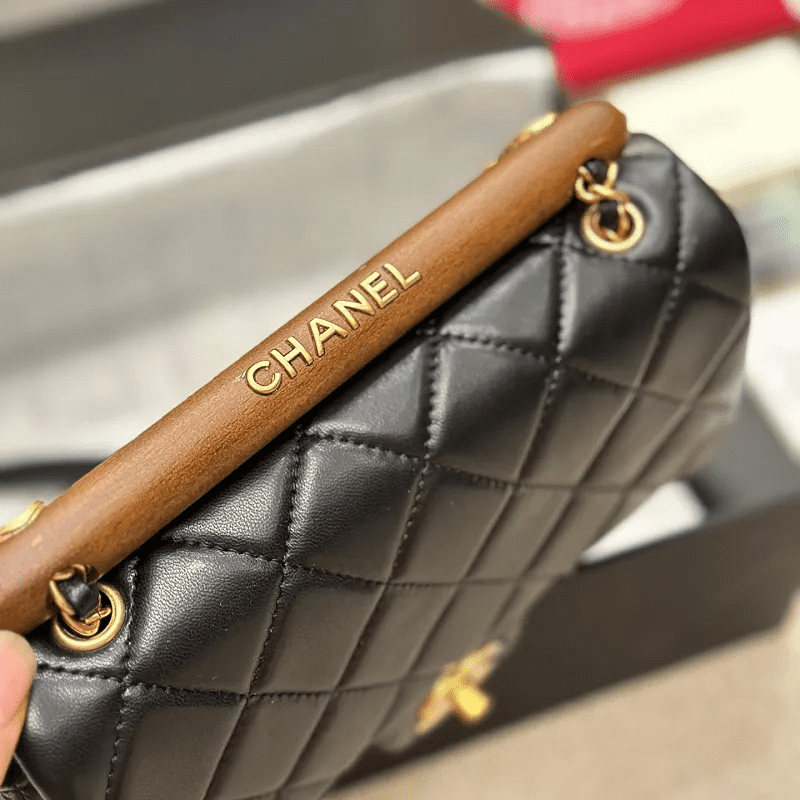 Ch**el SMALL FLAP BAG WITH TOP HANDLE