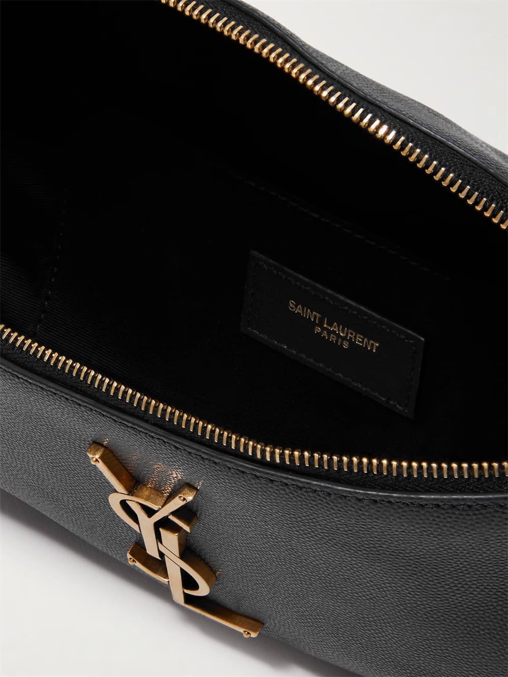 Sa1nt Lau*nt Cassandre textured-leather belt bag