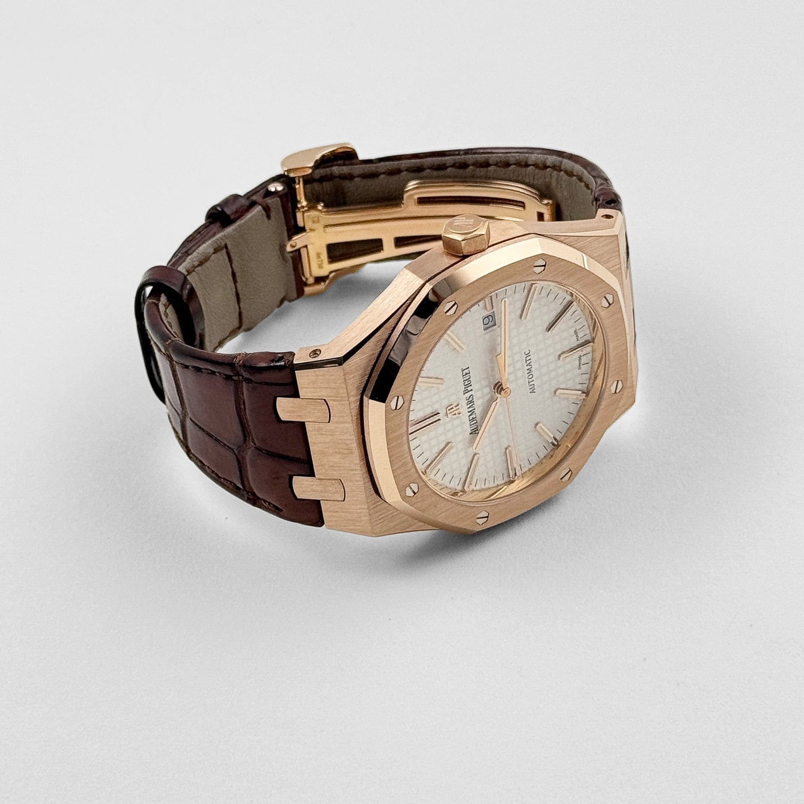 Audemars P1g*et Royal Oak 15400OR.OO.D088CR.01 Selfwinding Rose Gold Silver Dial (2017)