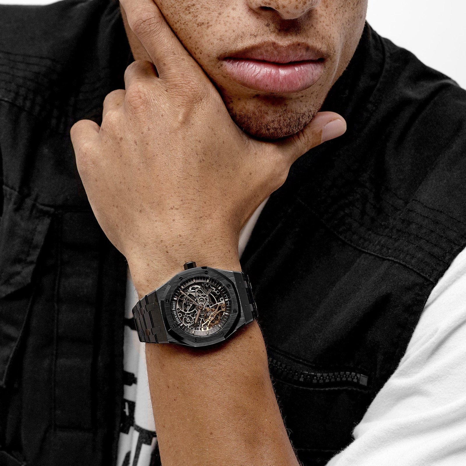 Audemars P1g*et Royal Oak 15416CE.OO.1225CE.01 Double Balance Wheel Openworked Black Ceramic (2020)