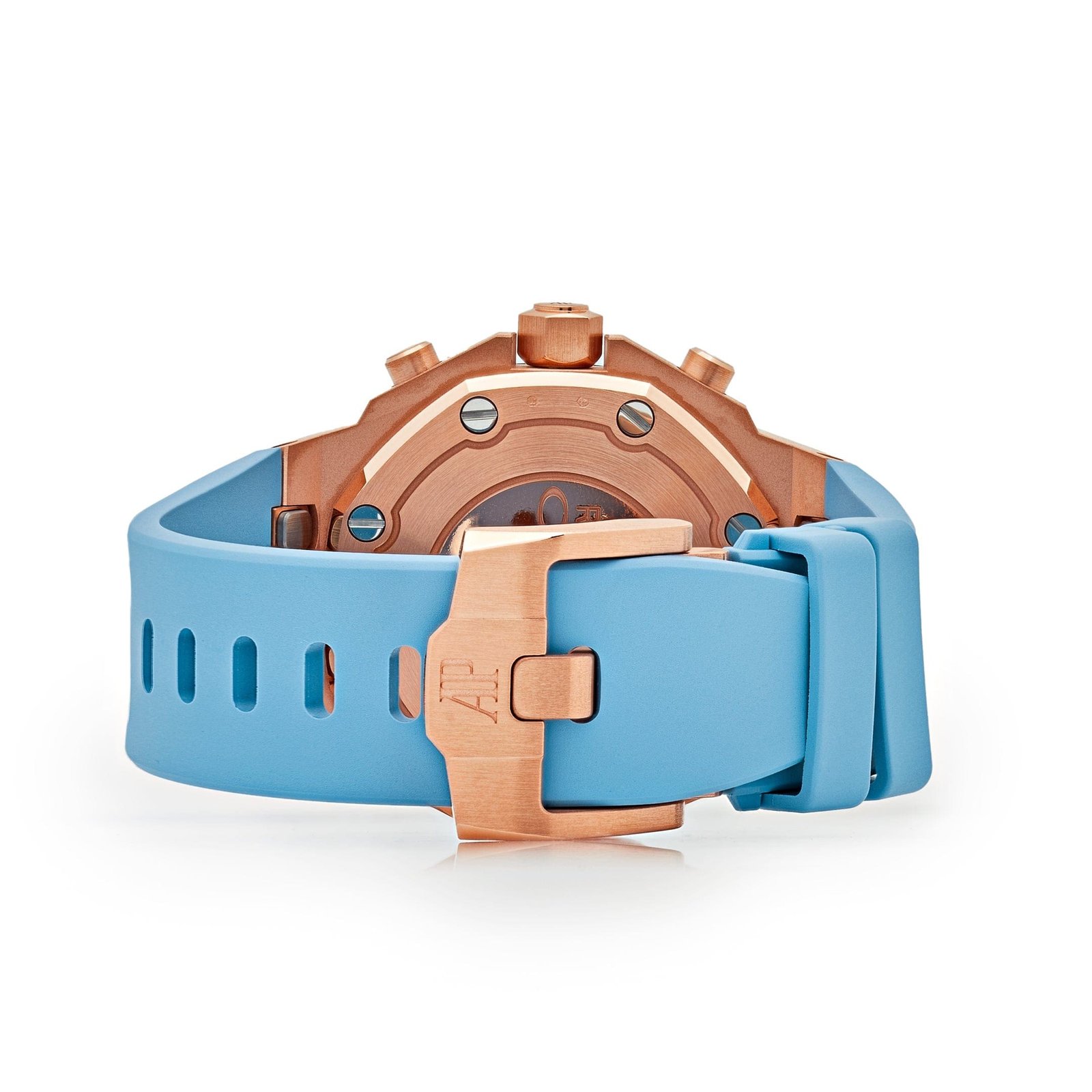 Audemars P1g*et Royal Oak Offshore 26231OR.ZZ.A085CA.01 Chronograph Rose Gold Blue Dial D1am0nd Bezel (2023)