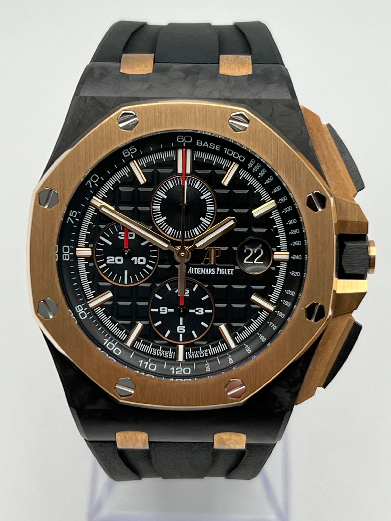 Audemars P1g*et Royal Oak Offshore 26406FR.OO.A002CA.01 Chronograph ‘QE II Cup 2016’ Black and Rose Gold Black Dial Limited Edition