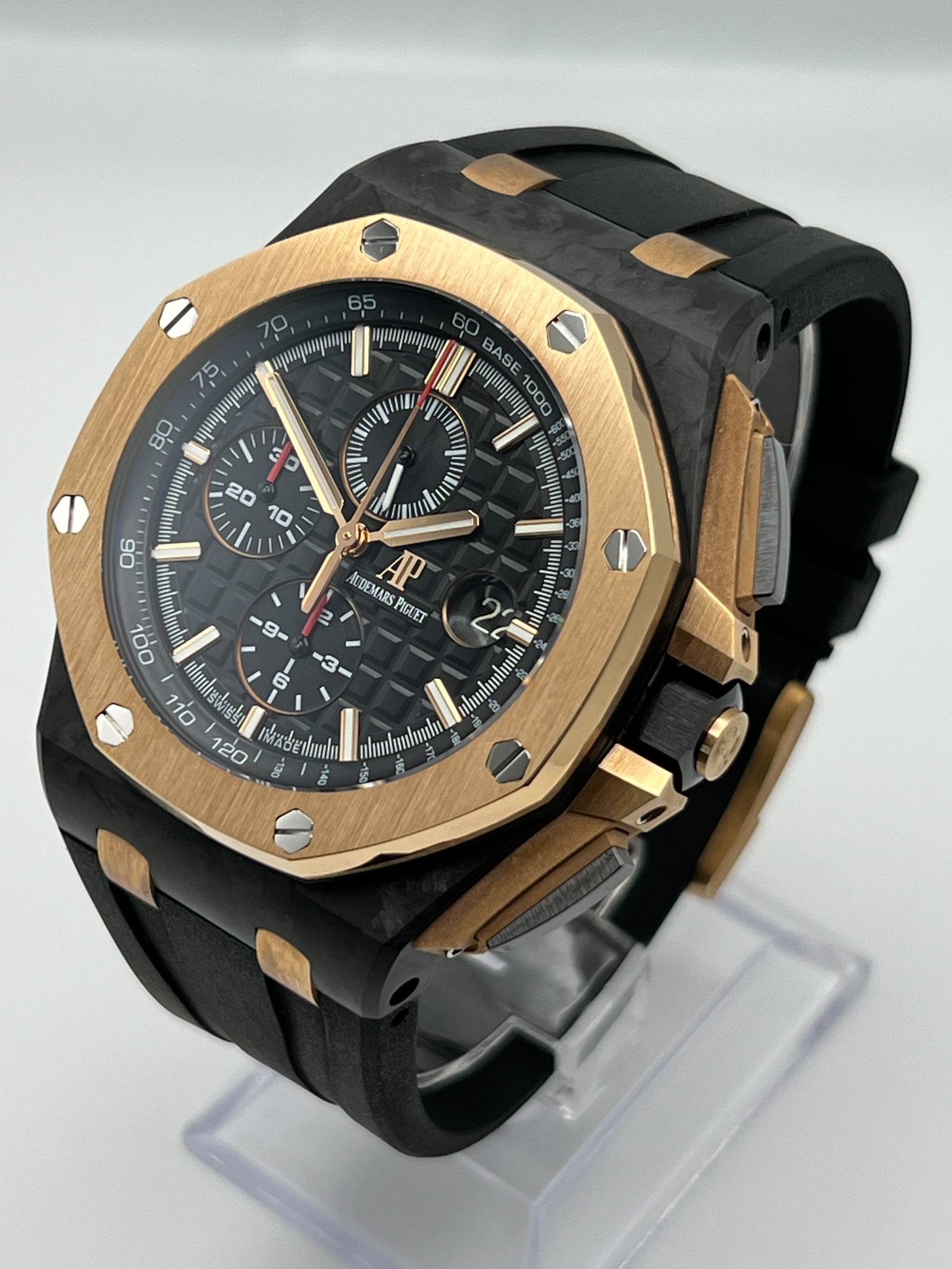 Audemars P1g*et Royal Oak Offshore 26406FR.OO.A002CA.01 Chronograph ‘QE II Cup 2016’ Black and Rose Gold Black Dial Limited Edition