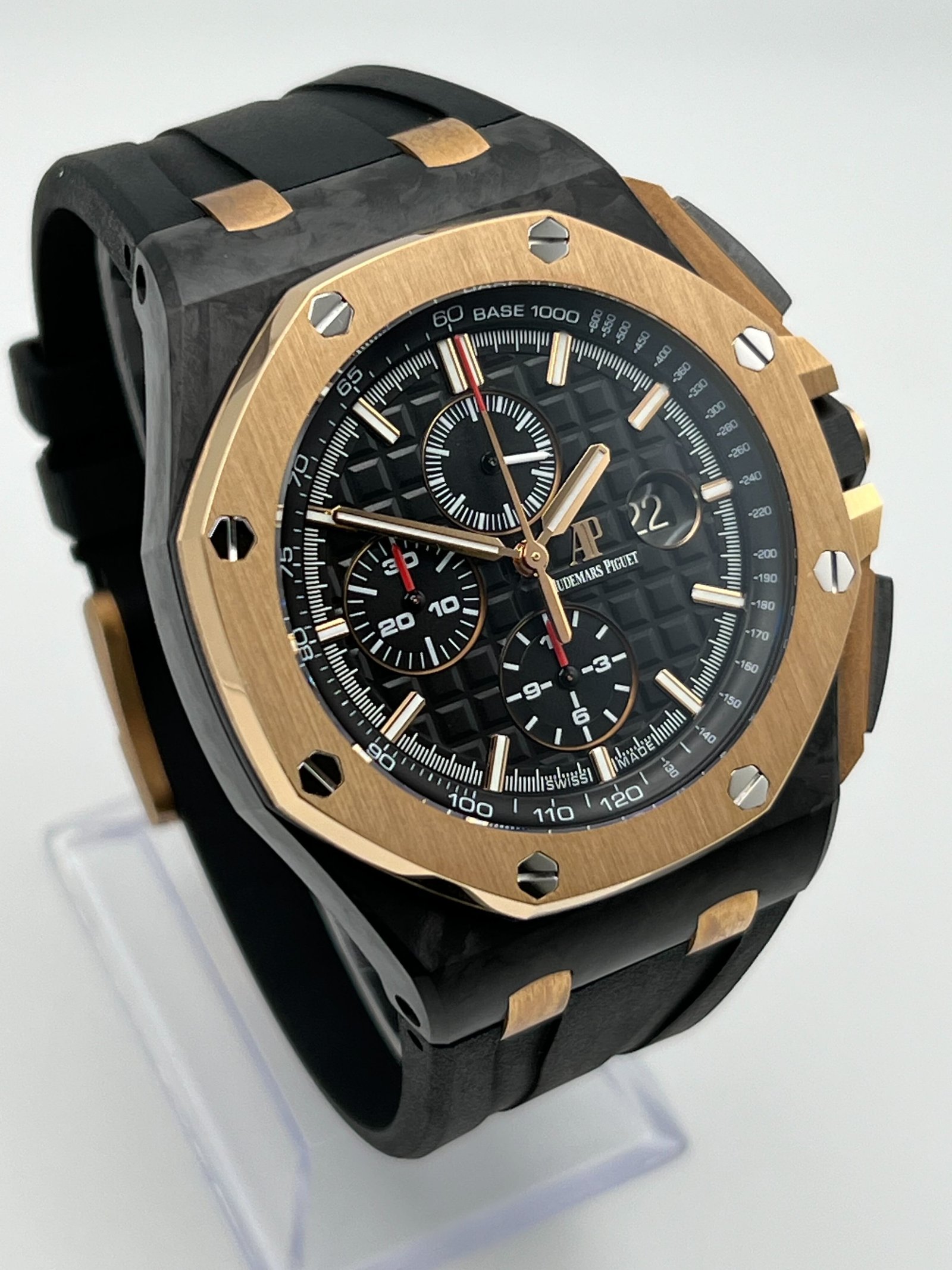 Audemars P1g*et Royal Oak Offshore 26406FR.OO.A002CA.01 Chronograph ‘QE II Cup 2016’ Black and Rose Gold Black Dial Limited Edition