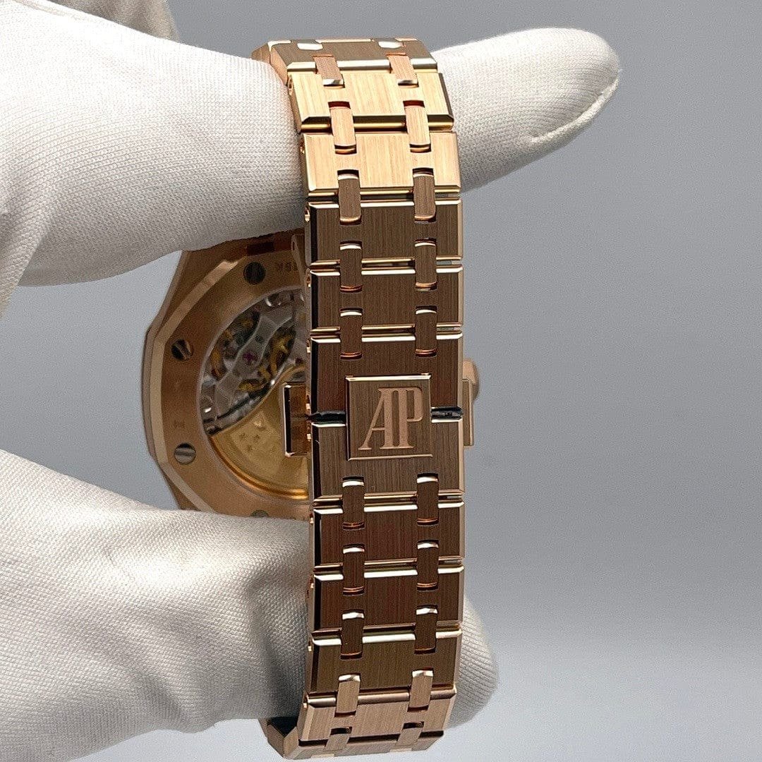 Audemars P1g*et Royal Oak Selfwinding 15451OR.ZZ.1256OR.03 ‘Ladies’ Rose Gold D1am0nd Bezel