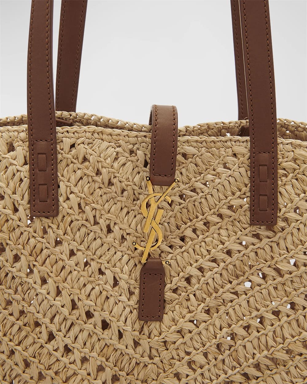 Sa1nt Lau*nt Panier Medium Y51 Tote Bag in Raffia