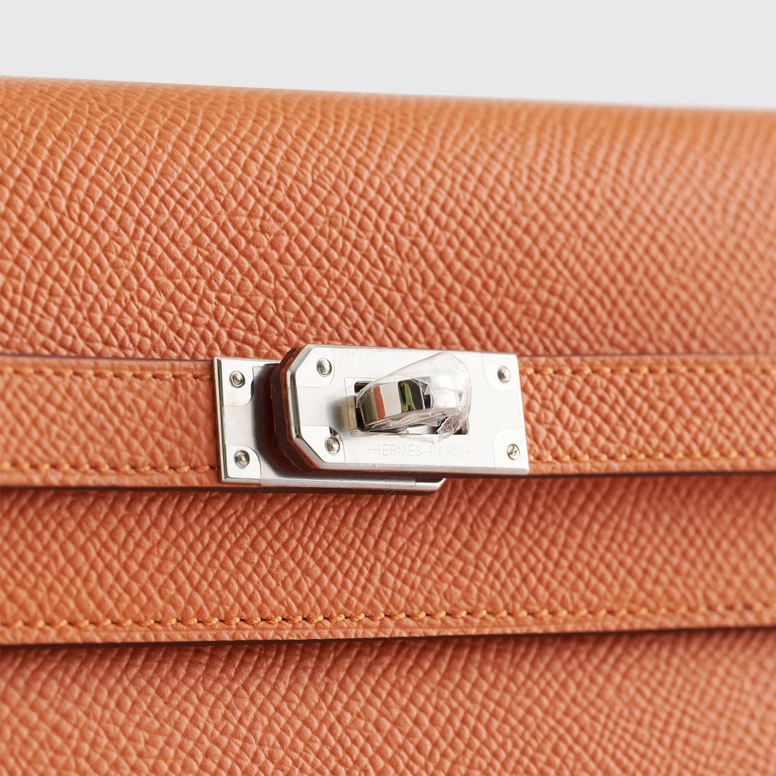 H**me5 Kelly To Go Epsom Orange Palladium Hardware