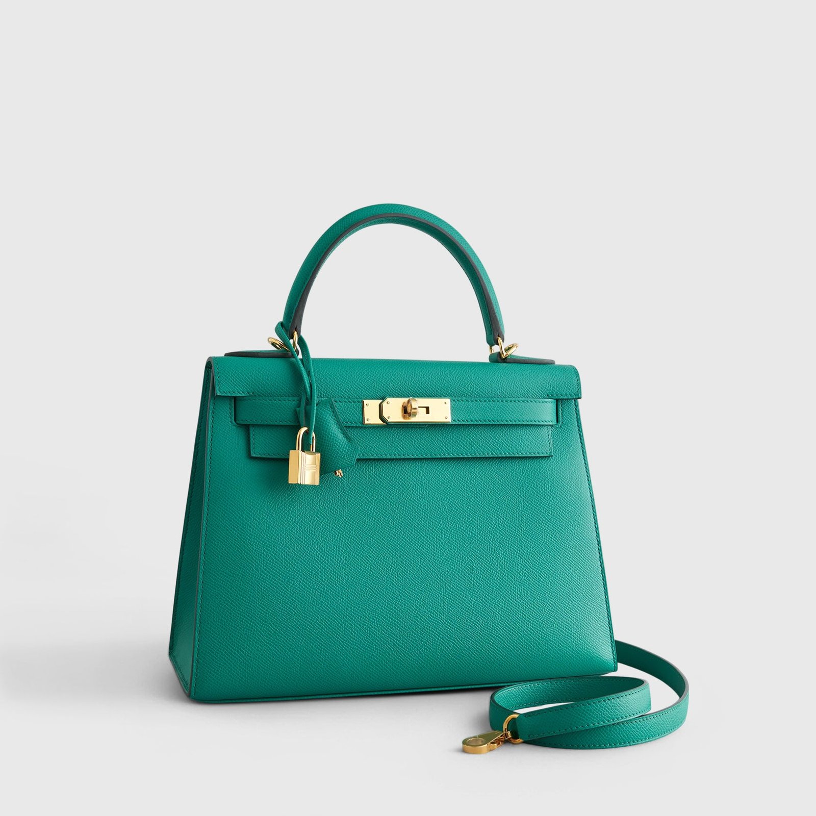 H**me5 Kelly 28 Epsom Vert Jade Sellier Gold Hardware