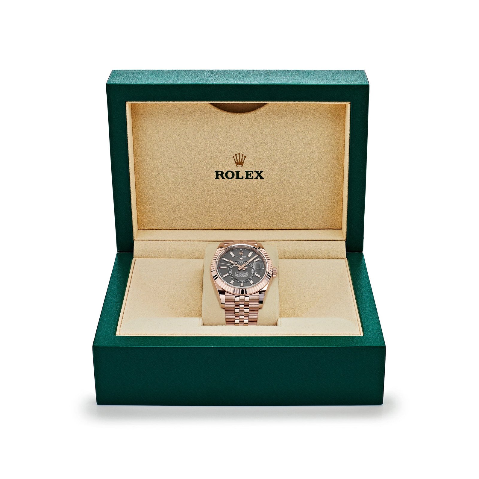 R01ex Sky-Dweller 336935 Everose Gold Slate Dial Jubilee