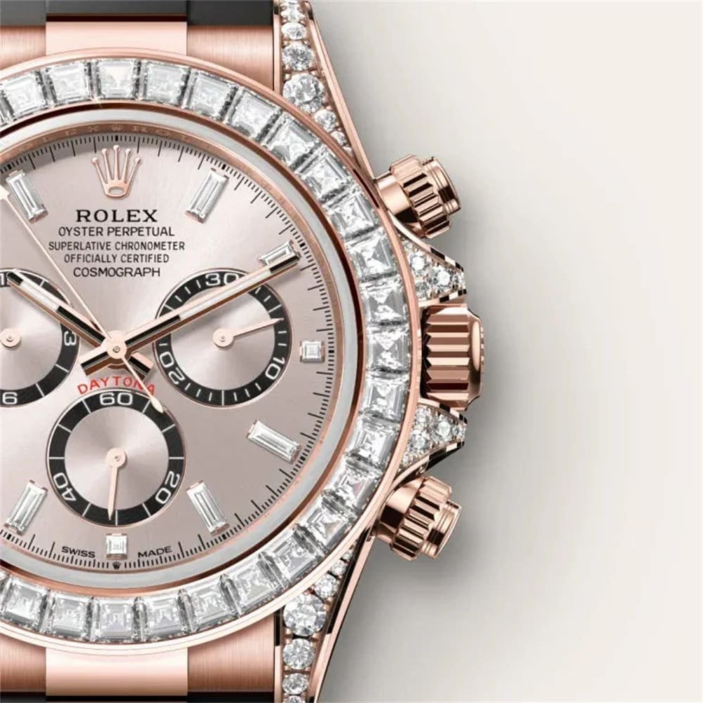 R01ex Daytona 126535TBR Rose Gold Sundust D1am0nd Dial D1am0nd Bezel